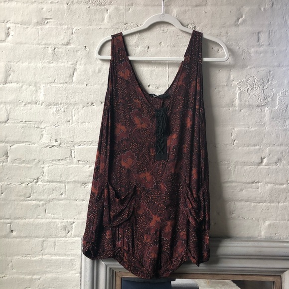 Romper - red and floral - Picture 2 of 5